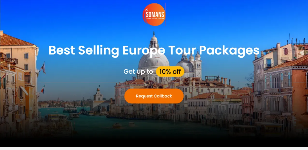 Soman’s Leisure Tours website homepage created by Nikhil Soman, expert WordPress developer in Trivandrum and Kochi.