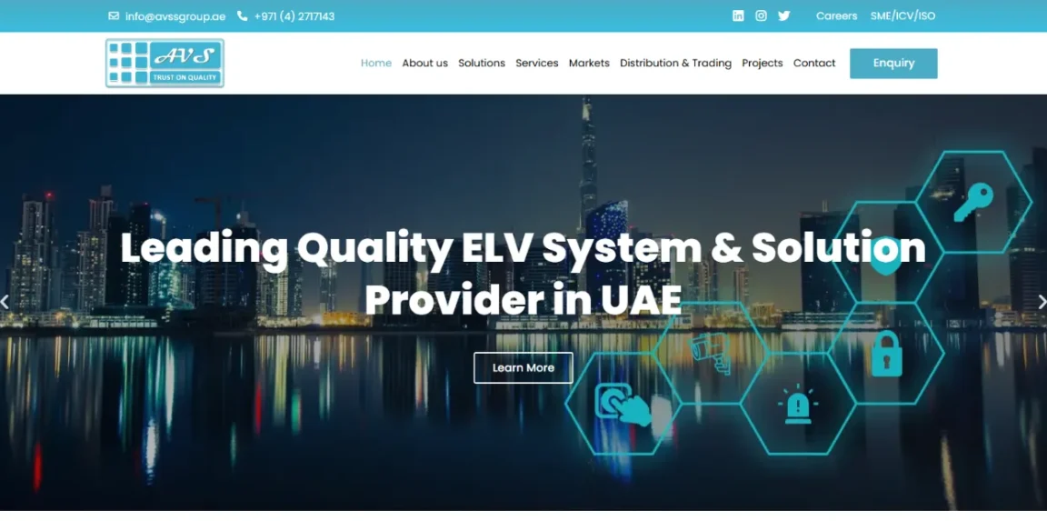 AVSS Group – Best ELV Security Systems and Fit out solutions in U avssgroup.com website designed and developed by Nikhil Soman