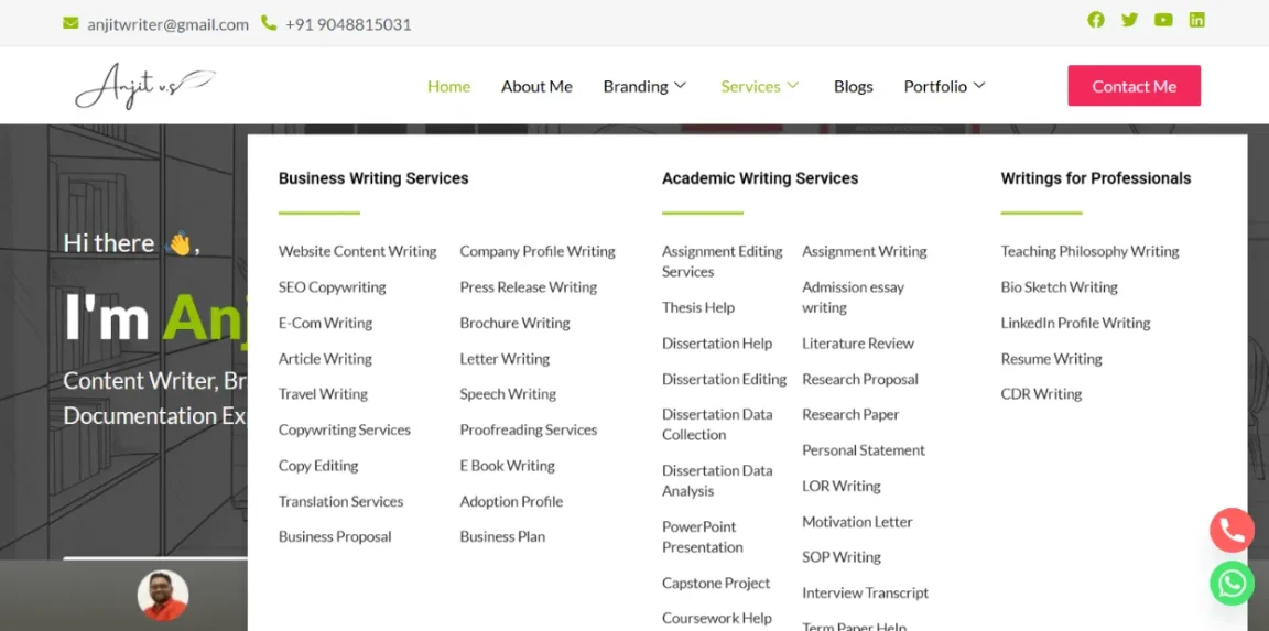 Anjitvs in website design Kerala