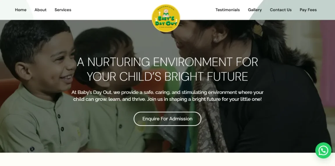 BDO School homepage designed by Nikhil Soman, SEO expert and WordPress developer in Trivandrum and Kochi.