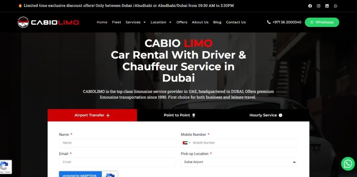 cabiolimo.com website designed and developed by Nikhil Soman