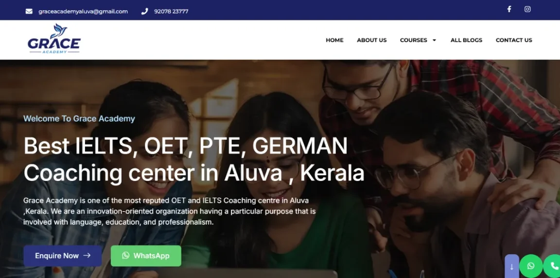 graceacademy.in website designed and developed by Nikhil Soman
