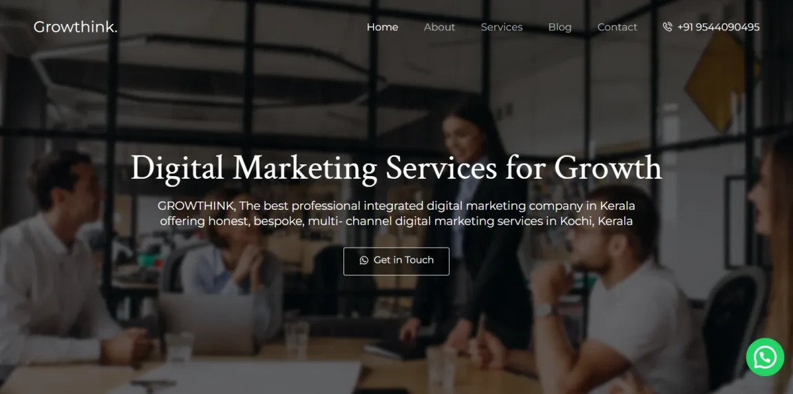 growthink.in website designed and developed by Nikhil Soman