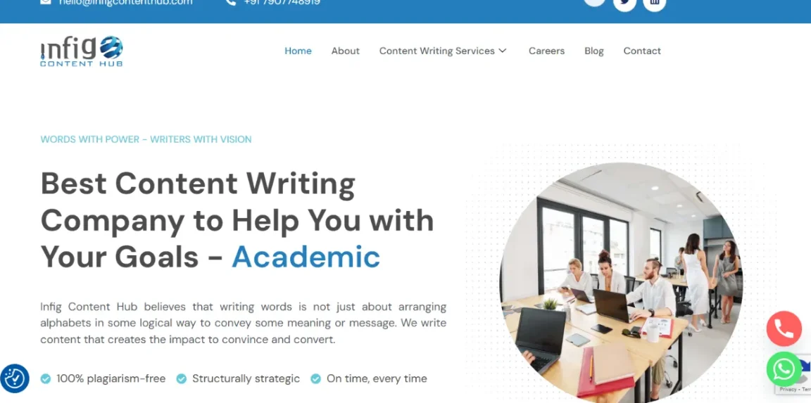 infigcontenthub.com website designed and developed by Nikhil Soman