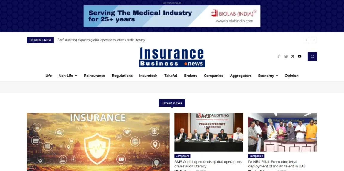 insurancebusiness.news website designed and developed by Nikhil Soman