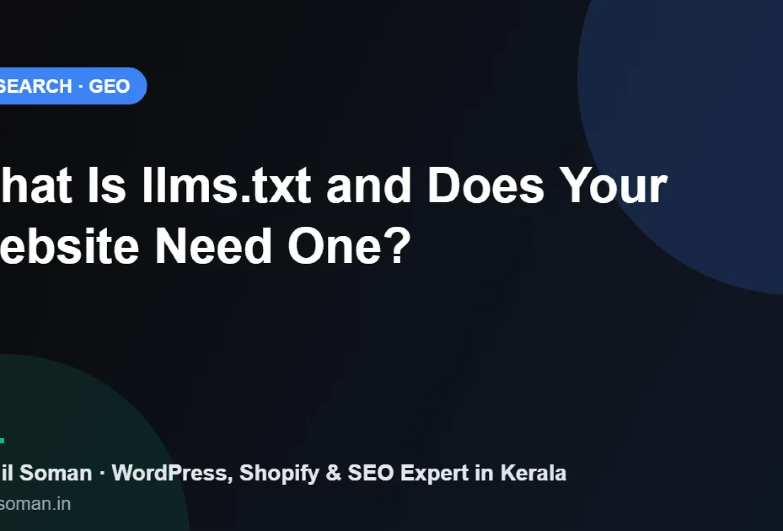 What Is llms.txt and Does Your Website Need One? Guide explaining what llms.txt is and how it helps AI search engines understand a business website