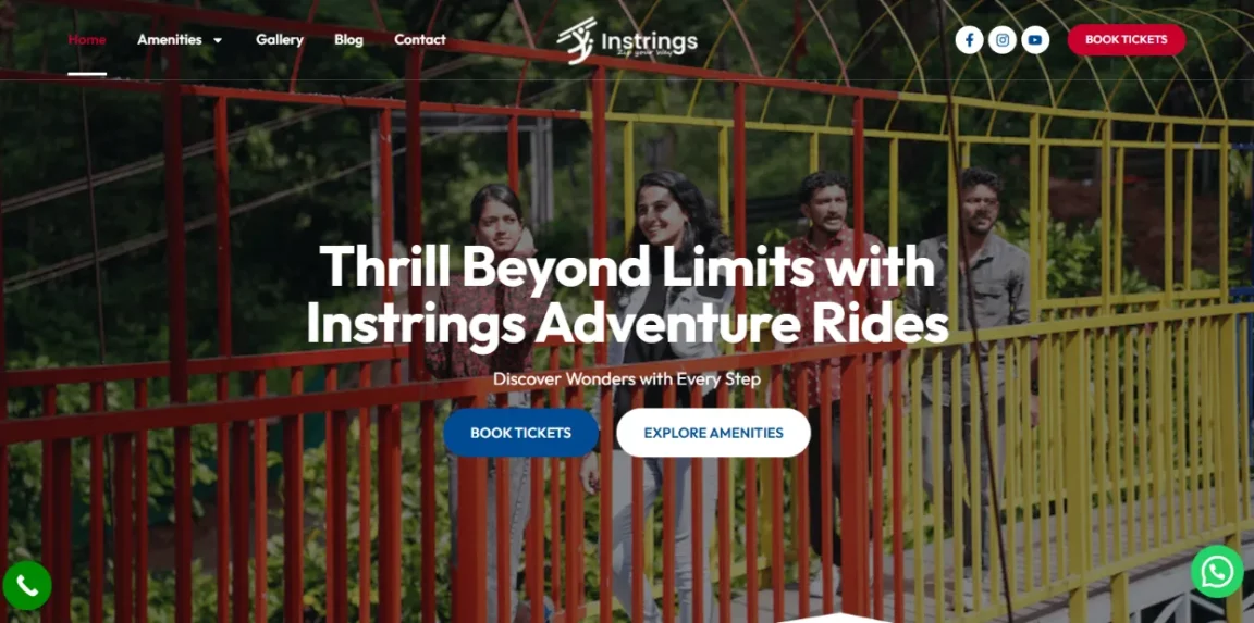 Zipline Munnar homepage designed by Nikhil Soman, freelance web developer in Trivandrum and Kochi.